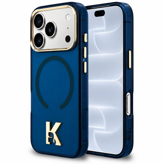 Custodia MagSafe per Apple iPhone 18 Pro / 17 Pro, Karl Lagerfeld, IML Karl Head Logo, blu
