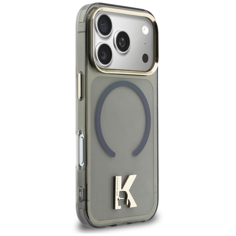 Custodia MagSafe per Apple iPhone 18 Pro / 17 Pro, Karl Lagerfeld, IML Karl Head Logo, nera