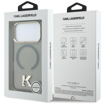 Custodia MagSafe per Apple iPhone 18 Pro / 17 Pro, Karl Lagerfeld, IML Karl Head Logo, nera