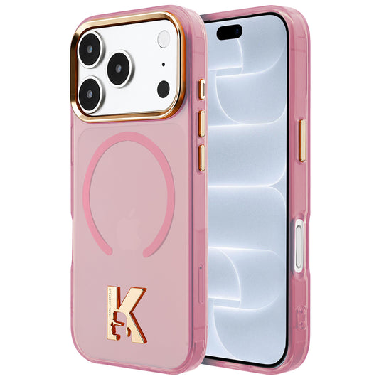 MagSafe Case for Apple iPhone 18 Pro / 17 Pro, Karl Lagerfeld, IML Karl Head Logo, Pink