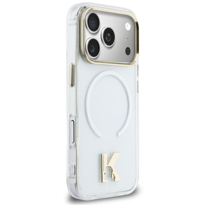 Custodia MagSafe per Apple iPhone 18 Pro / 17 Pro, Karl Lagerfeld, IML Karl Head Logo, trasparente