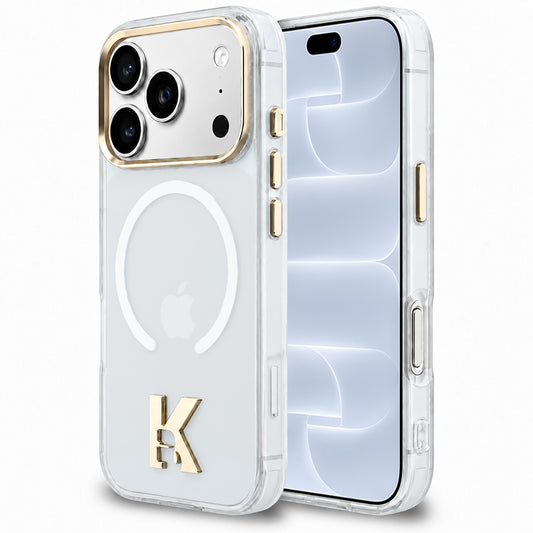 Custodia MagSafe per Apple iPhone 18 Pro / 17 Pro, Karl Lagerfeld, IML Karl Head Logo, trasparente