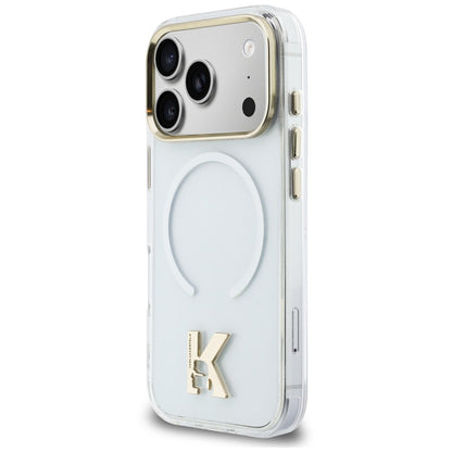 Custodia MagSafe per Apple iPhone 18 Pro / 17 Pro, Karl Lagerfeld, IML Karl Head Logo, trasparente