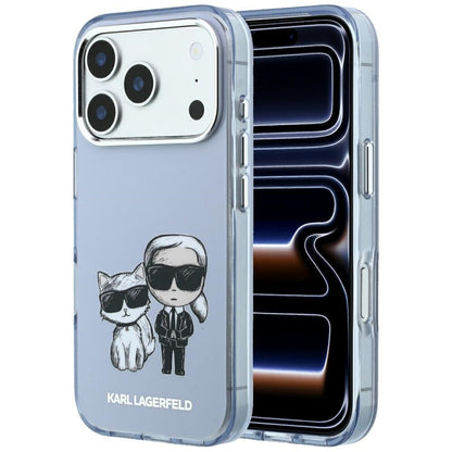 Custodia MagSafe per Apple iPhone 18 Pro / 17 Pro, Karl Lagerfeld, IML KC Bodies Sketch Print, Blu