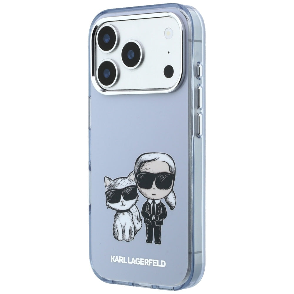 Custodia MagSafe per Apple iPhone 18 Pro / 17 Pro, Karl Lagerfeld, IML KC Bodies Sketch Print, Blu