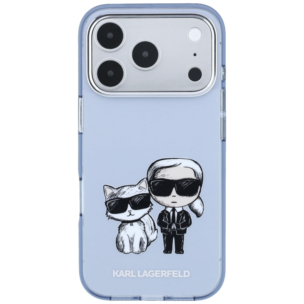 Custodia MagSafe per Apple iPhone 18 Pro / 17 Pro, Karl Lagerfeld, IML KC Bodies Sketch Print, Blu