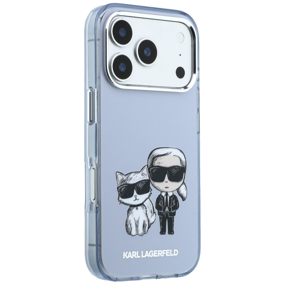 Custodia MagSafe per Apple iPhone 18 Pro / 17 Pro, Karl Lagerfeld, IML KC Bodies Sketch Print, Blu
