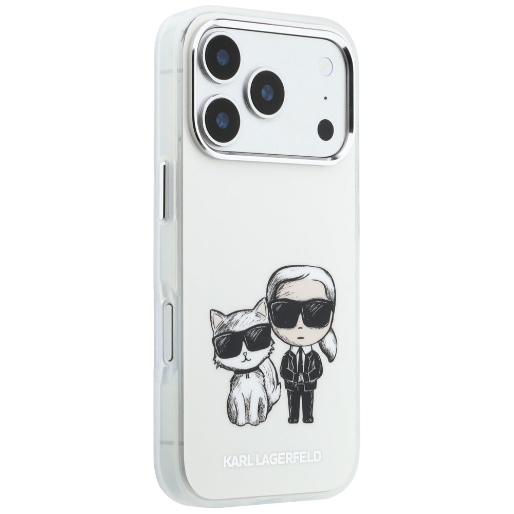 Custodia MagSafe per Apple iPhone 18 Pro / 17 Pro, Karl Lagerfeld, IML KC Bodies Sketch Print, Beige