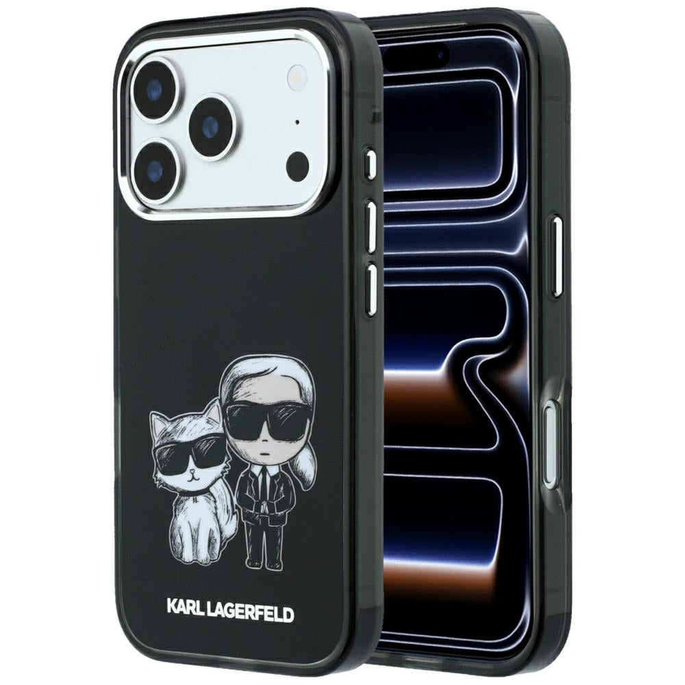 Custodia MagSafe per Apple iPhone 18 Pro / 17 Pro, Karl Lagerfeld, IML KC Bodies Sketch Print, Nera