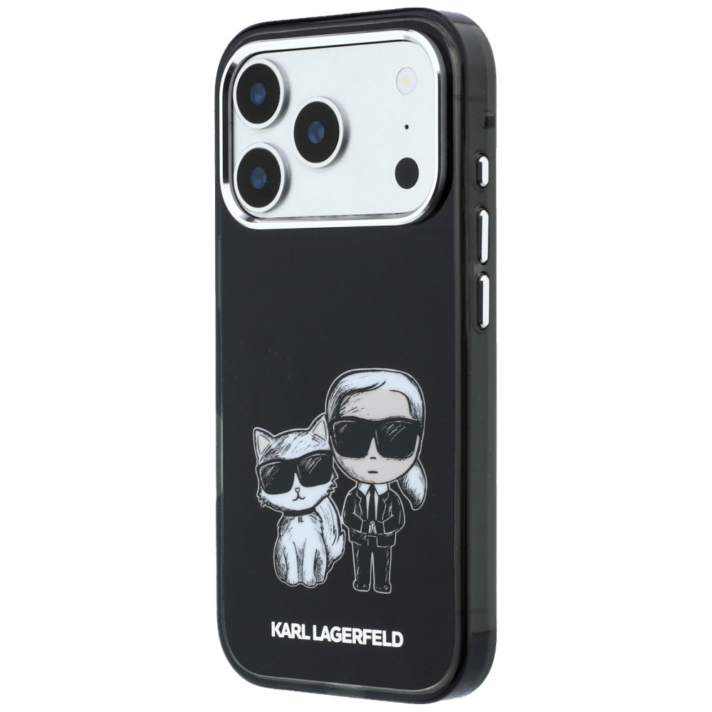 Custodia MagSafe per Apple iPhone 18 Pro / 17 Pro, Karl Lagerfeld, IML KC Bodies Sketch Print, Nera