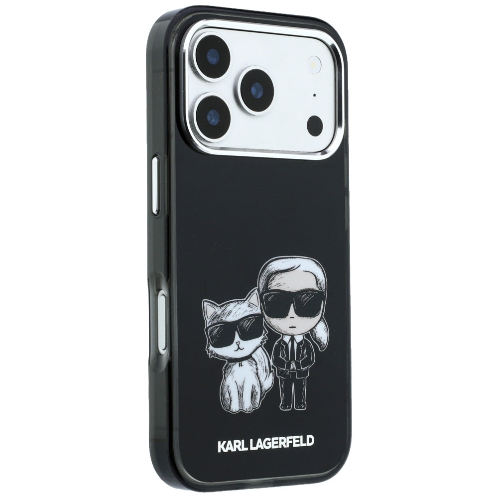 Custodia MagSafe per Apple iPhone 18 Pro / 17 Pro, Karl Lagerfeld, IML KC Bodies Sketch Print, Nera