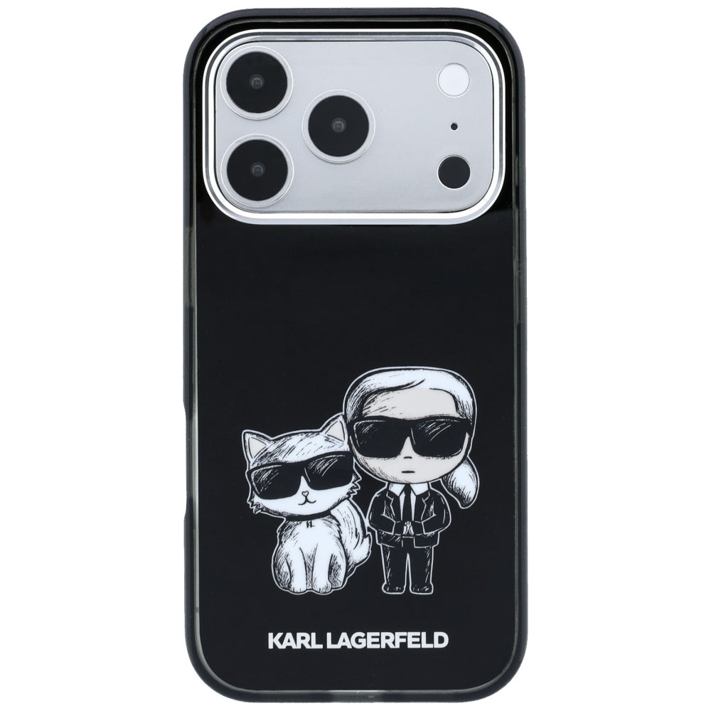 Custodia MagSafe per Apple iPhone 18 Pro / 17 Pro, Karl Lagerfeld, IML KC Bodies Sketch Print, Nera