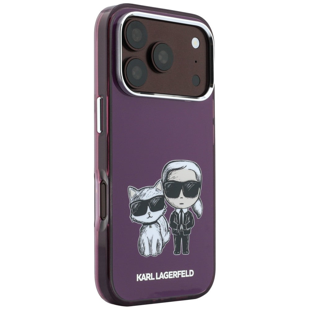 Custodia MagSafe per Apple iPhone 18 Pro / 17 Pro, Karl Lagerfeld, IML KC Bodies Sketch Print, Vinaccia