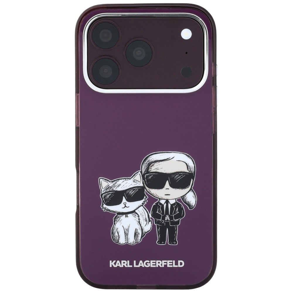 Custodia MagSafe per Apple iPhone 18 Pro / 17 Pro, Karl Lagerfeld, IML KC Bodies Sketch Print, Vinaccia