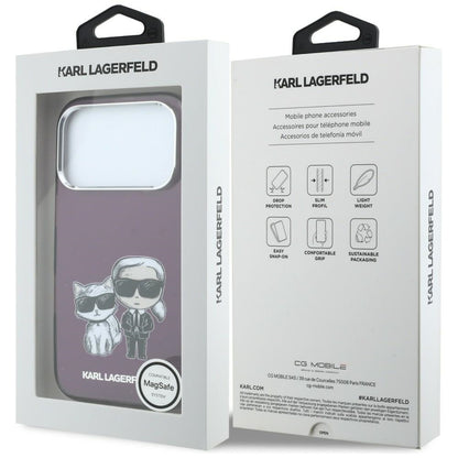 Custodia MagSafe per Apple iPhone 18 Pro / 17 Pro, Karl Lagerfeld, IML KC Bodies Sketch Print, Vinaccia