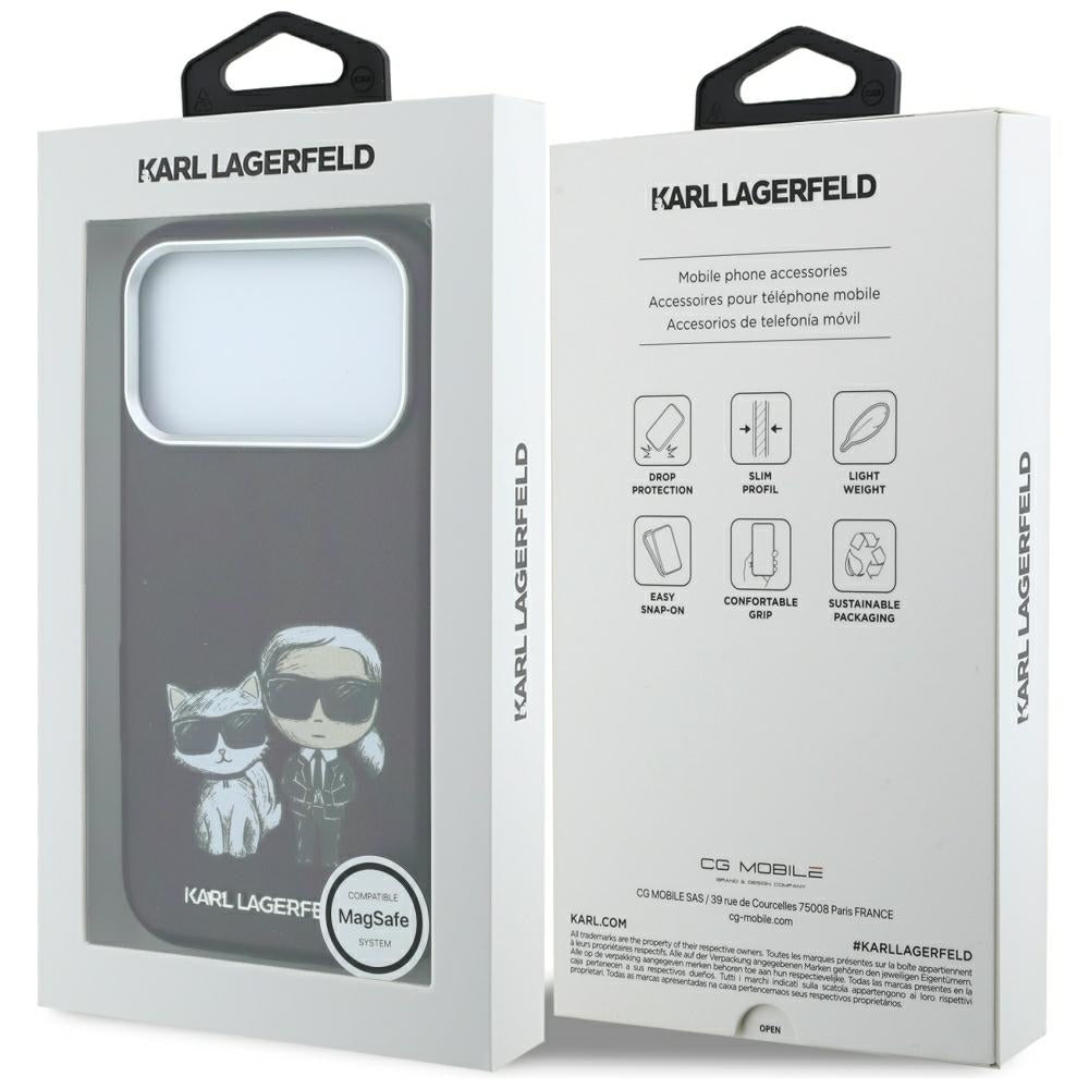 Custodia MagSafe per Apple iPhone 18 Pro / 17 Pro, Karl Lagerfeld, KC Bodies Sketch, Vinaccia