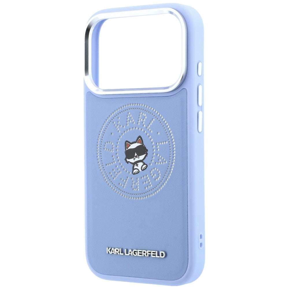 Custodia MagSafe per Apple iPhone 18 Pro / 17 Pro, Karl Lagerfeld, Point and Choupette Sketch, blu