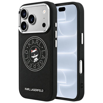 Custodia MagSafe per Apple iPhone 18 Pro / 17 Pro, Karl Lagerfeld, Point and Choupette Sketch, Nera