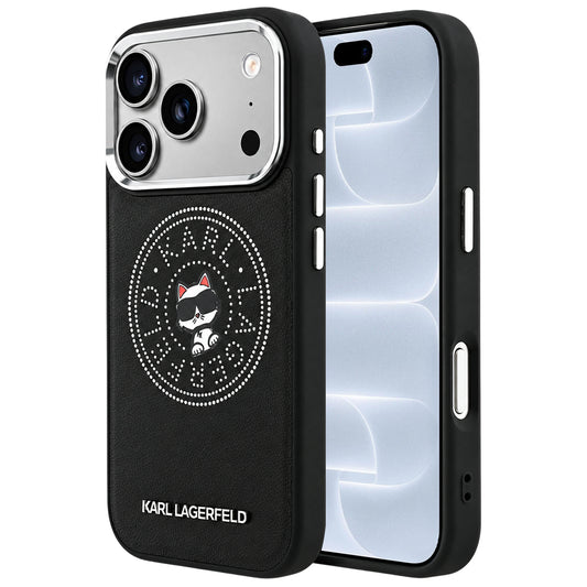 Custodia MagSafe per Apple iPhone 18 Pro / 17 Pro, Karl Lagerfeld, Point and Choupette Sketch, Nera
