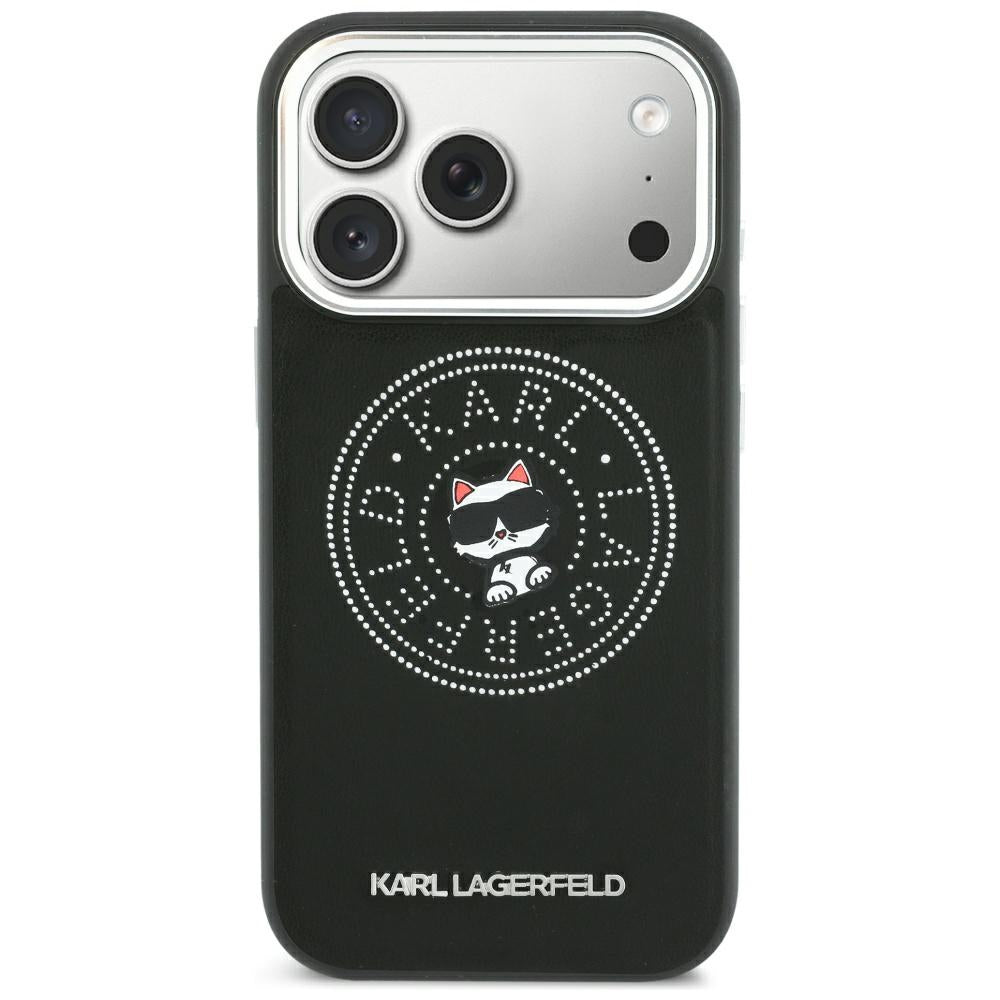 Custodia MagSafe per Apple iPhone 18 Pro / 17 Pro, Karl Lagerfeld, Point and Choupette Sketch, Nera