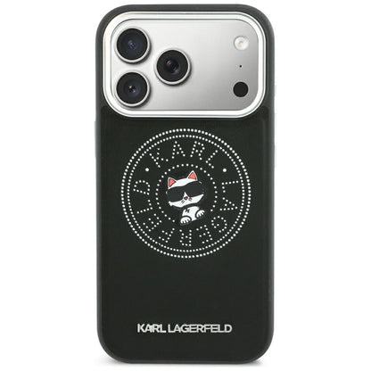 Custodia MagSafe per Apple iPhone 18 Pro / 17 Pro, Karl Lagerfeld, Point and Choupette Sketch, Nera
