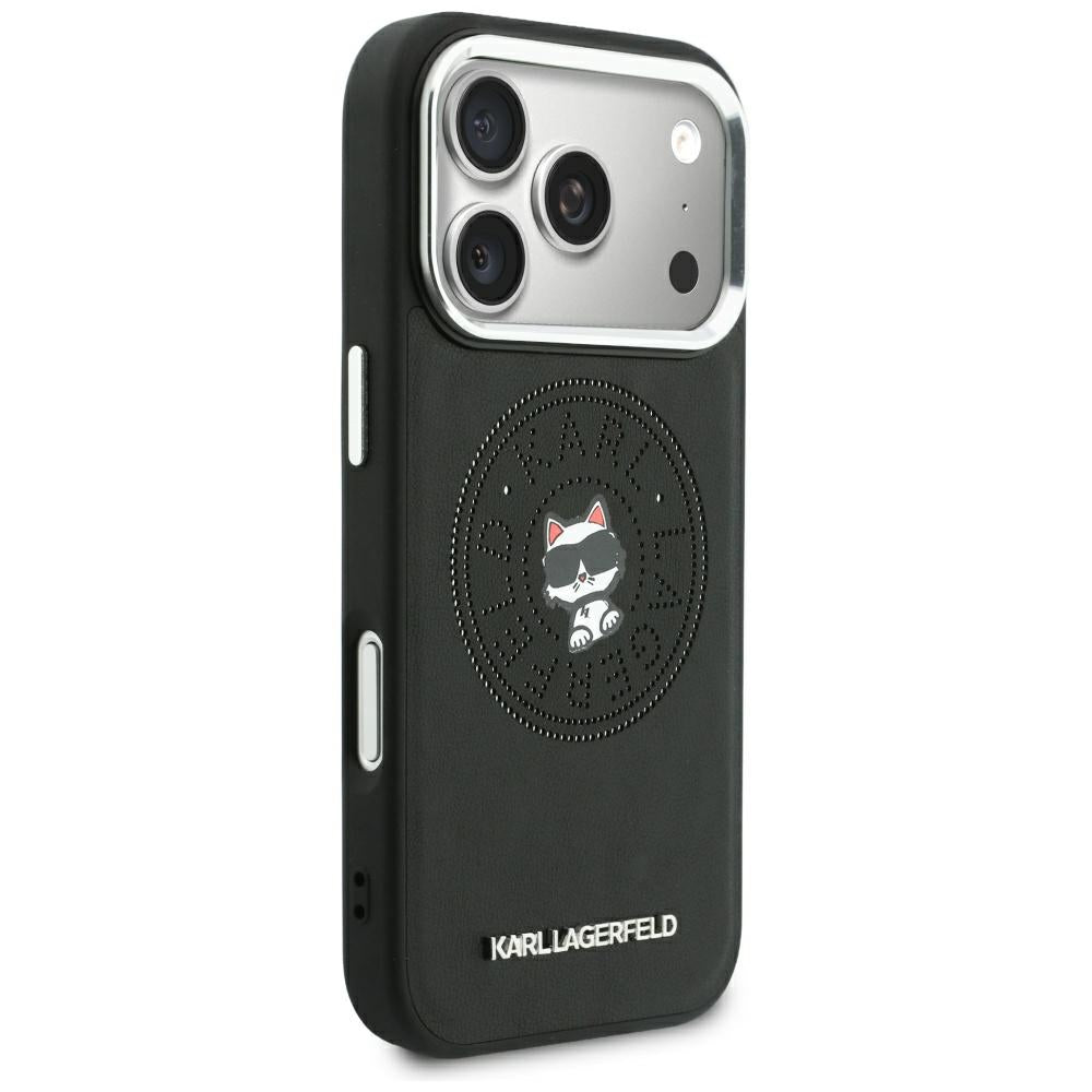 Custodia MagSafe per Apple iPhone 18 Pro / 17 Pro, Karl Lagerfeld, Point and Choupette Sketch, Nera