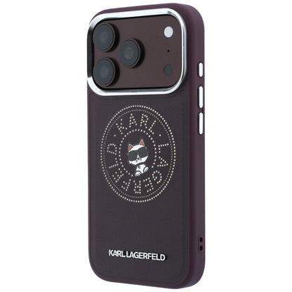 MagSafe Case for Apple iPhone 18 Pro / 17 Pro, Karl Lagerfeld, Point and Choupette Sketch, Burgundy