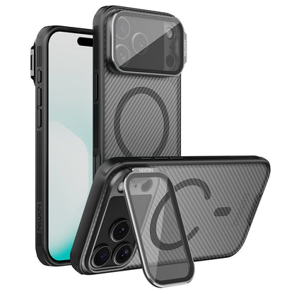 Custodia MagSafe per Apple iPhone 18 Pro / 17 Pro, Nillkin, CamShield Prop, Nera Trasparente
