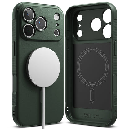 Custodia MagSafe per Apple iPhone 18 Pro / 17 Pro, Ringke, Onyx, Verde Scuro