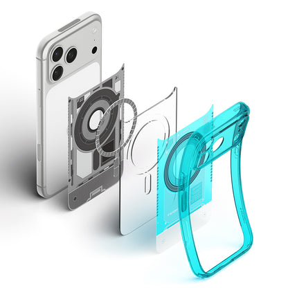 Custodia MagSafe per Apple iPhone 18 Pro / 17 Pro, Spigen, Ultra Hybrid C-One, Turchese ACS11985