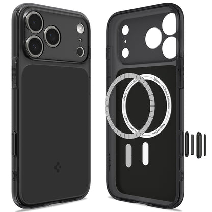 Custodia MagSafe per Apple iPhone 18 Pro / 17 Pro, Spigen, Ultra Hybrid T, Nero Opaco ACS12171
