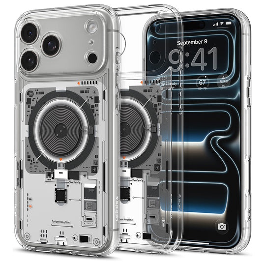 Custodia MagSafe per Apple iPhone 18 Pro / 17 Pro, Spigen, Ultra Hybrid Neo One, Trasparente ACS12166