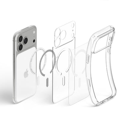 Custodia MagSafe per Apple iPhone 18 Pro / 17 Pro, Spigen, Ultra Hybrid, Trasparente Bianca ACS12155