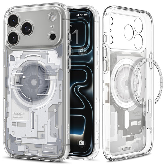 Custodia MagSafe per Apple iPhone 18 Pro / 17 Pro, Spigen, Ultra Hybrid Zero One, Bianca ACS12163