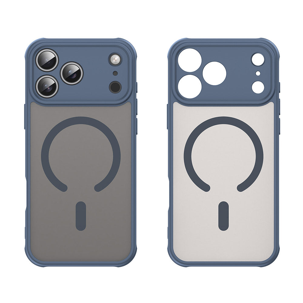 Custodia MagSafe per Apple iPhone 18 Pro / 17 Pro, Techsuit, HaloFrost II, Blu Navy