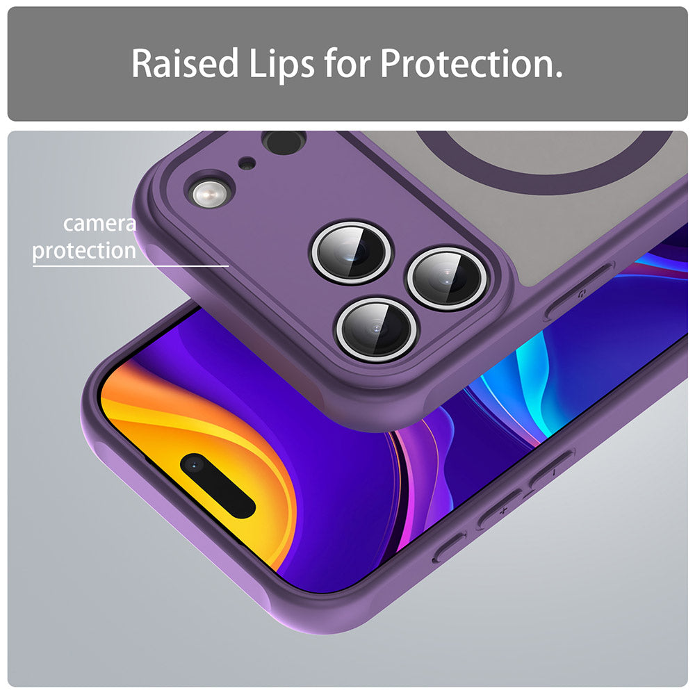 Custodia MagSafe per Apple iPhone 18 Pro / 17 Pro, Techsuit, HaloFrost II, Viola