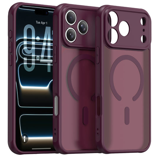 Custodia MagSafe per Apple iPhone 18 Pro / 17 Pro, Techsuit, HaloFrost II, Bordeaux Scuro