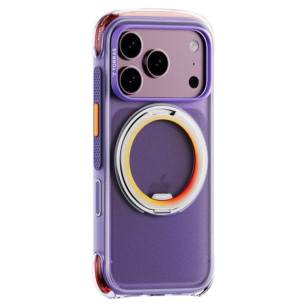 Custodia MagSafe per Apple iPhone 18 Pro / 17 Pro, Torras, O3 Air Core, Viola