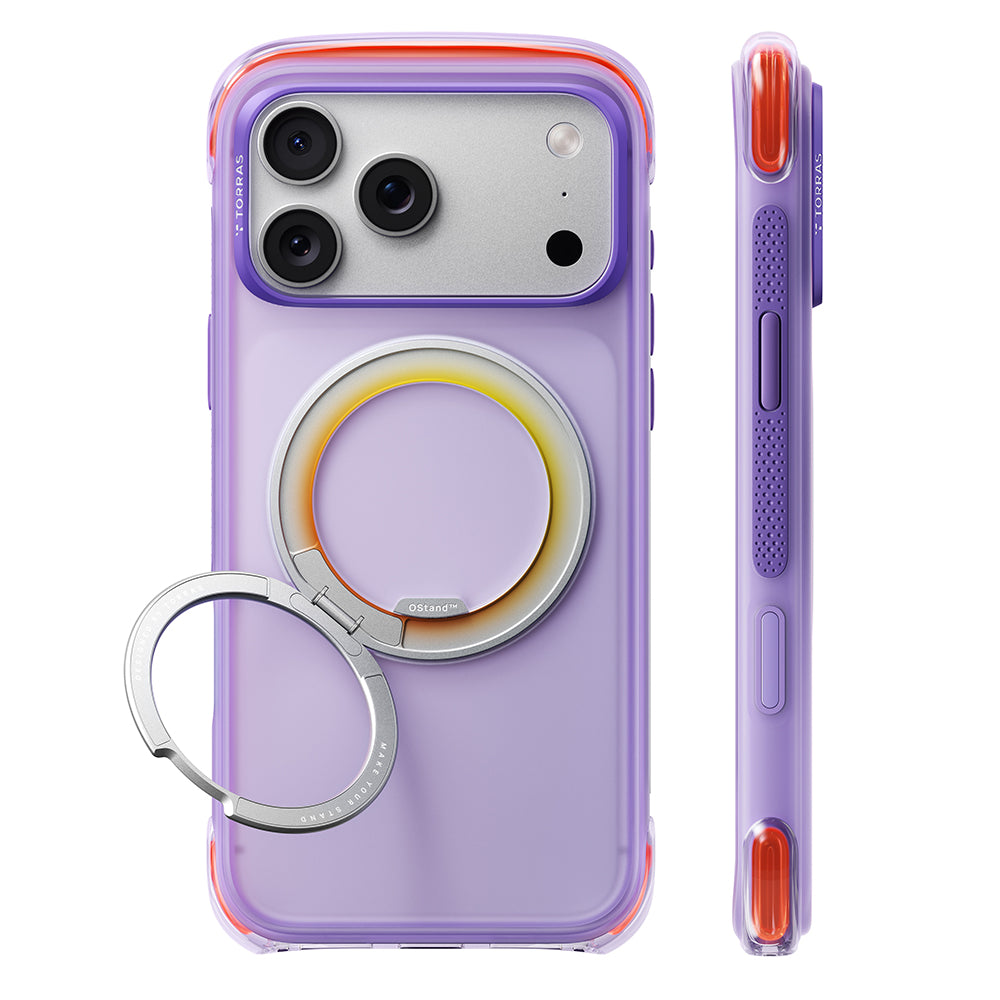 Custodia MagSafe per Apple iPhone 18 Pro / 17 Pro, Torras, O3 Air Core, Viola
