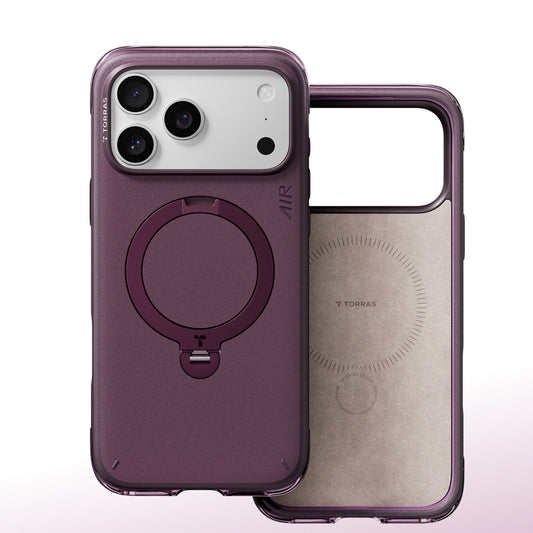 Custodia MagSafe per Apple iPhone 18 Pro / 17 Pro, Torras, Ostand Q3 Air Essential, Viola