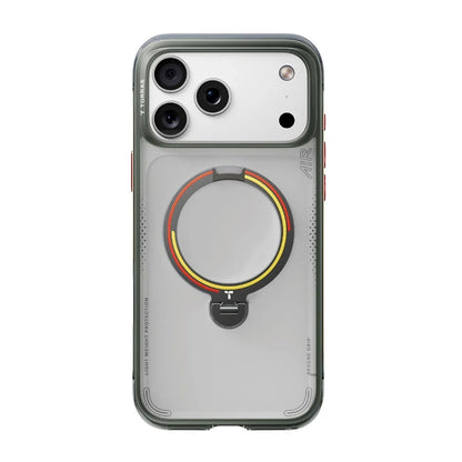 Custodia MagSafe per Apple iPhone 18 Pro / 17 Pro, Torras, Ostand Q3 Air Football, Grigio