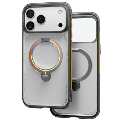 Custodia MagSafe per Apple iPhone 18 Pro / 17 Pro, Torras, Ostand Q3 Air Football, Grigio