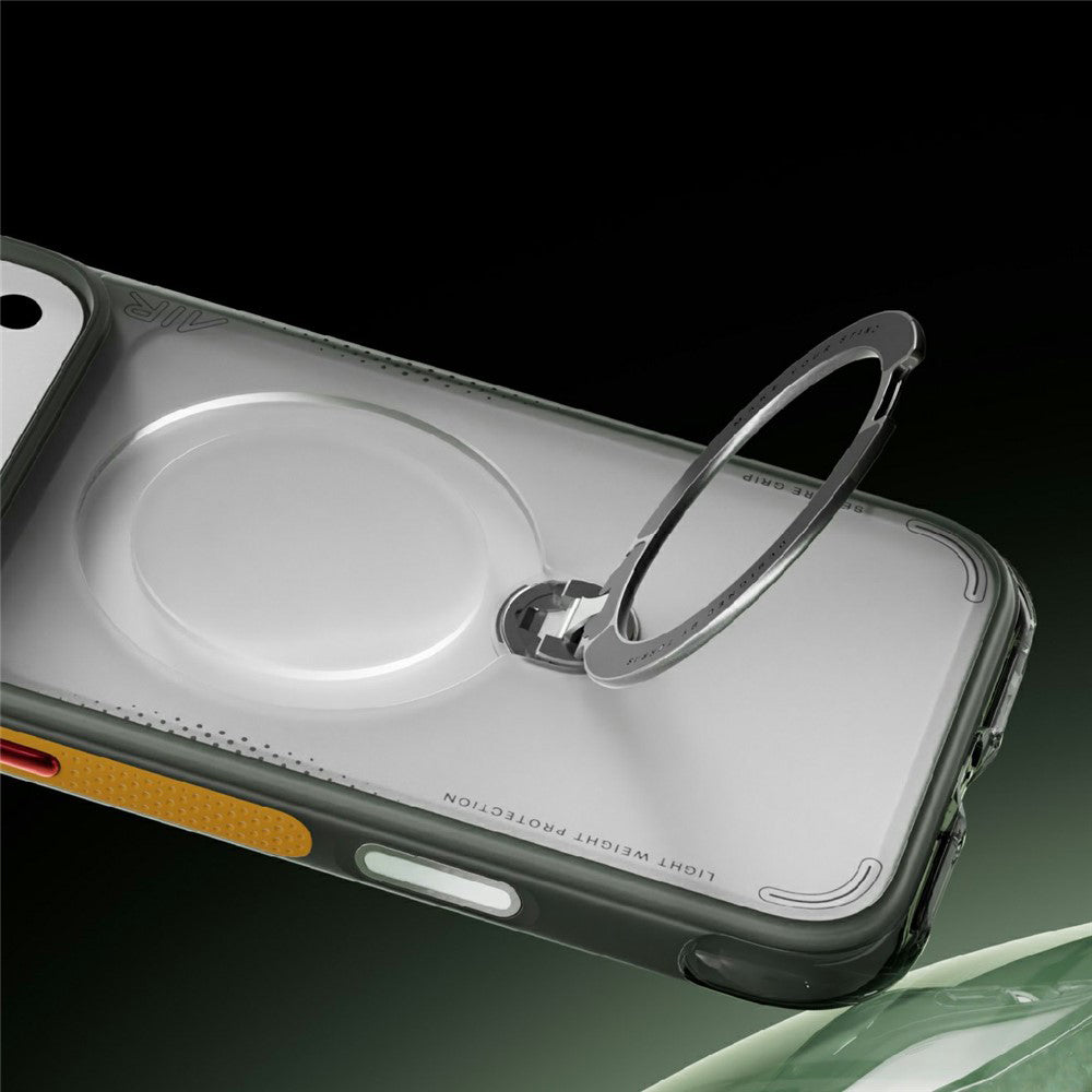 Custodia MagSafe per Apple iPhone 18 Pro / 17 Pro, Torras, Ostand Q3 Air Football, Grigio