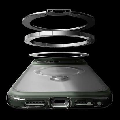 Custodia MagSafe per Apple iPhone 18 Pro / 17 Pro, Torras, Ostand Q3 Air Football, Grigio