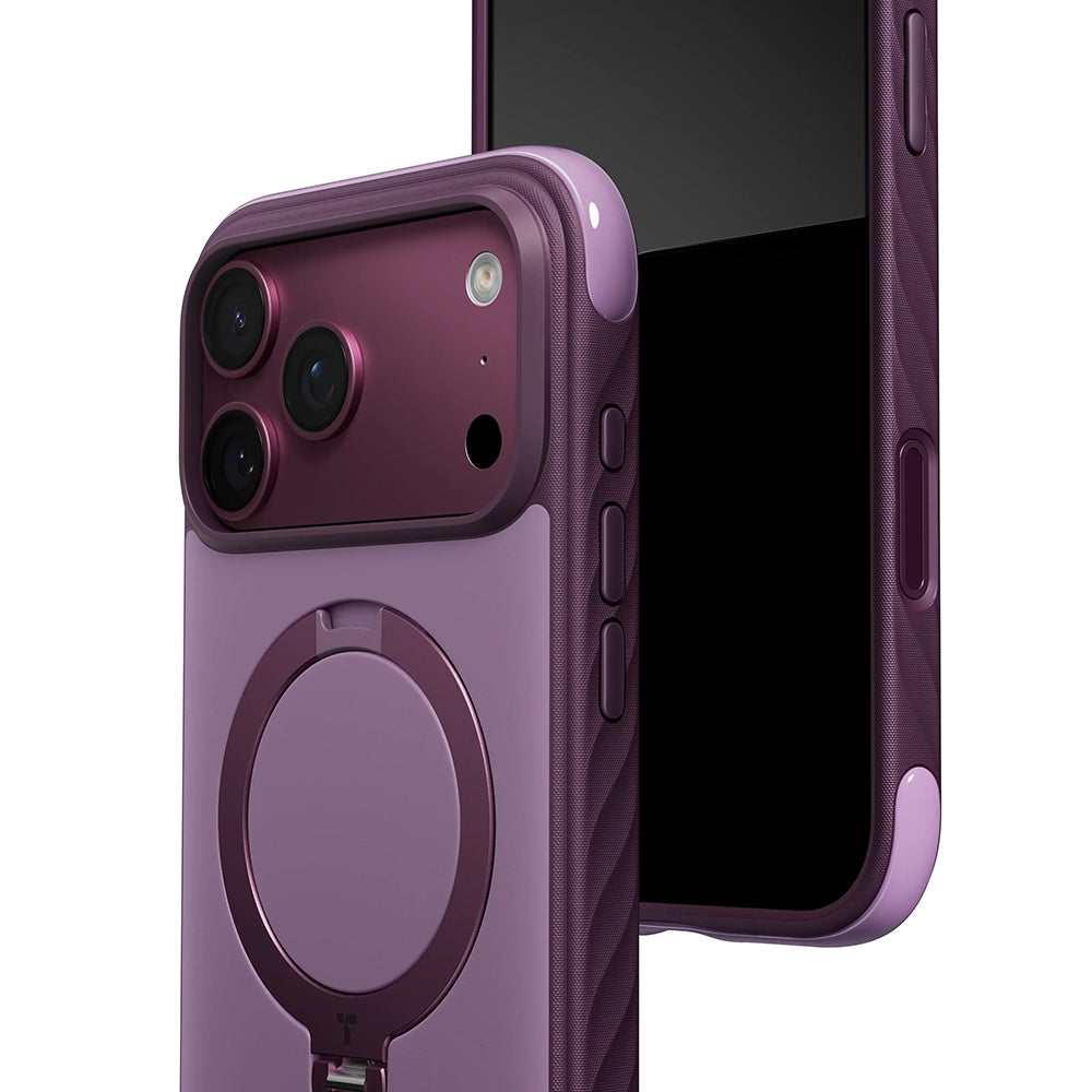Custodia MagSafe per Apple iPhone 18 Pro / 17 Pro, Torras, Ostand Q3 Rugged, Viola