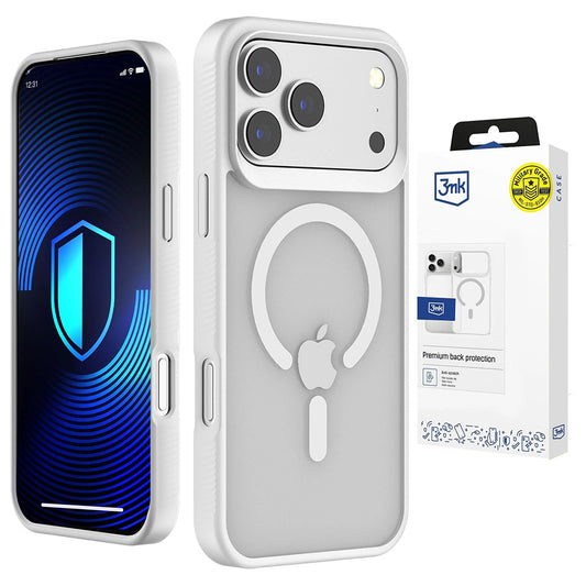 Custodia MagSafe per Apple iPhone 18 Pro Max / 17 Pro Max, 3MK, Smoke MagCase, bianca