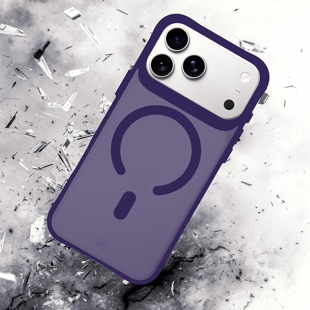 Custodia MagSafe per Apple iPhone 18 Pro Max / 17 Pro Max, 3MK, Smoke MagCase, Viola