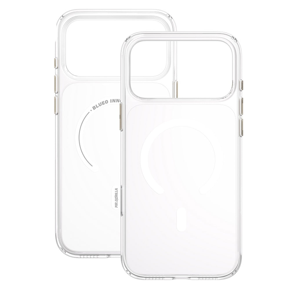Custodia MagSafe per Apple iPhone 18 Pro Max / 17 Pro Max, Blueo, Crystal+ Anti-Drop, trasparente