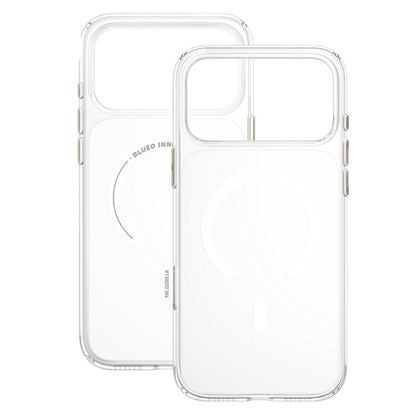 Custodia MagSafe per Apple iPhone 18 Pro Max / 17 Pro Max, Blueo, Crystal+ Anti-Drop, trasparente