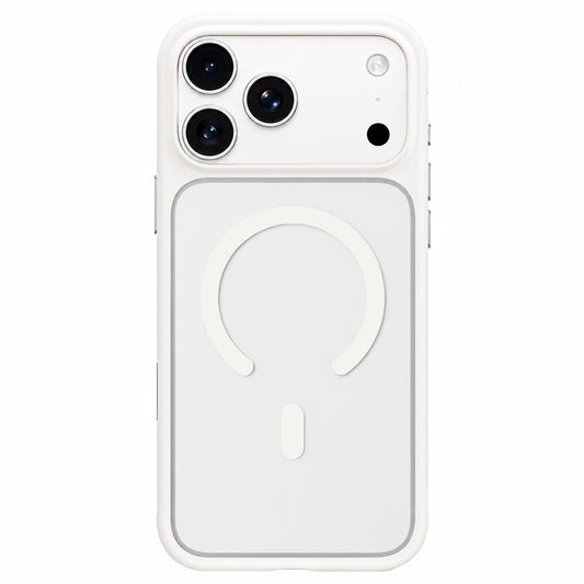 Custodia MagSafe per Apple iPhone 18 Pro Max / 17 Pro Max, Blueo, delicata sulla pelle e antiurto, bianca satinata